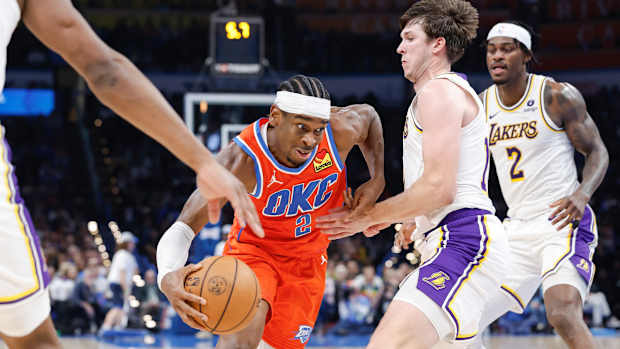 shai gilgeous alexander austin reaves jarred vanderbilt oklahoma city thunder